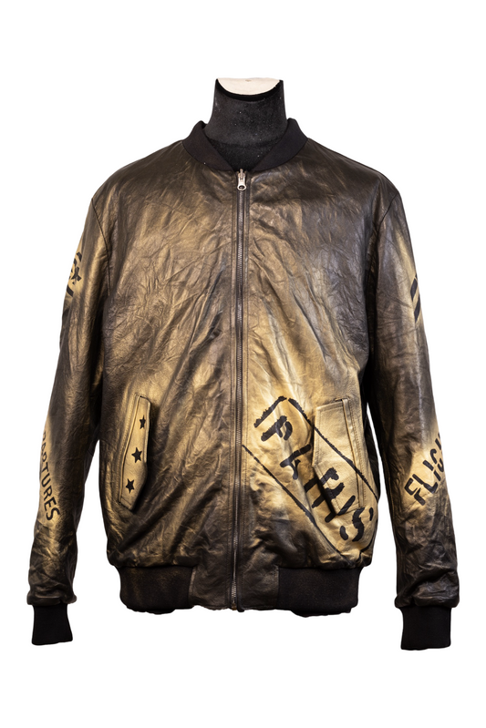 LEATHER BOMBER JACKET, SIZE: 56 (EXTRA LARGE)