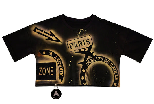 CROP T-SHIRT, SIZE: SMALL