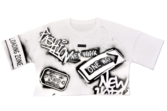 CROP T-SHIRT, SIZE: LARGE