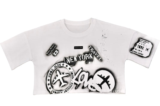 CROP T-SHIRT, SIZE: SMALL