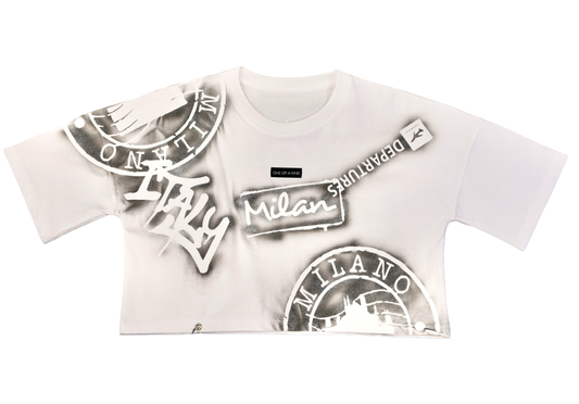 CROP T-SHIRT, SIZE: SMALL