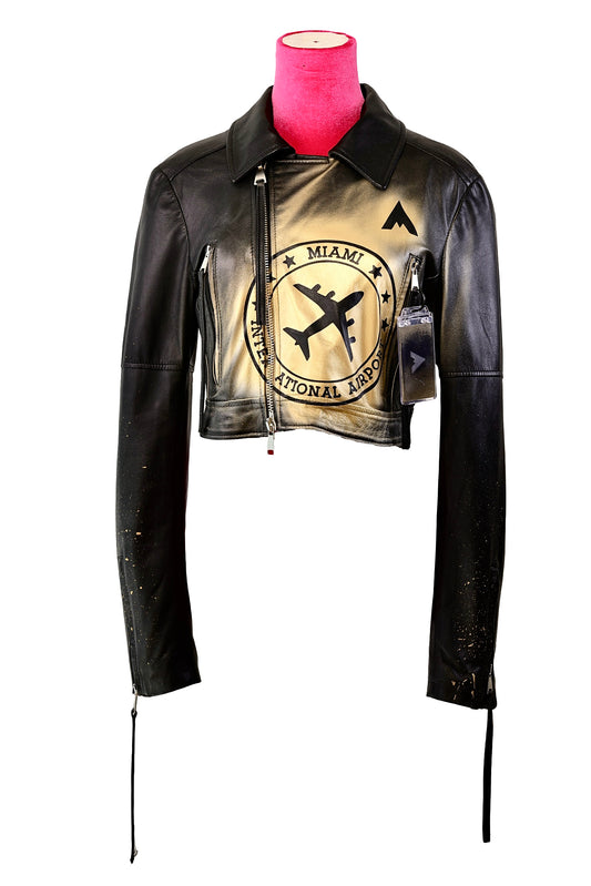 SPECIAL EDITION - LEATHER BIKER JACKET- SIZE: 44 (LARGE)